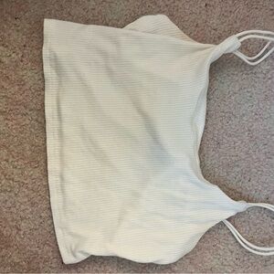 SHEIN White Ribbed Knit Top